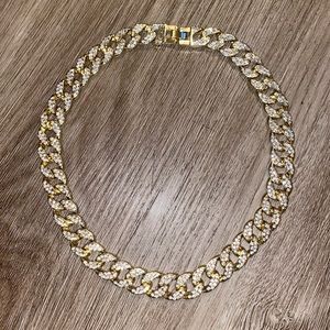 Iced out 18 inch diamond necklace